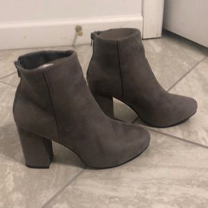 Gray booties